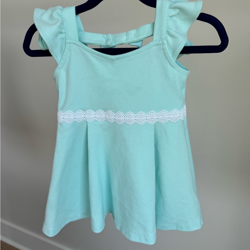 Janie and Jack Aqua Sleeveless Kids Top